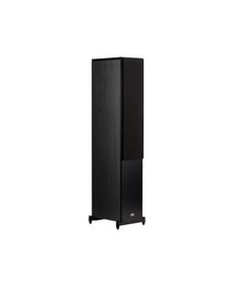 Heco Black floor-standing speaker on a white background