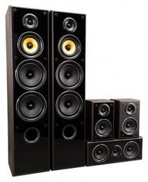Taga Harmony TAV-606 V.3 5.0 Speaker Package + Denon AVR-X580bt 5.2 Channel AV  Receiver