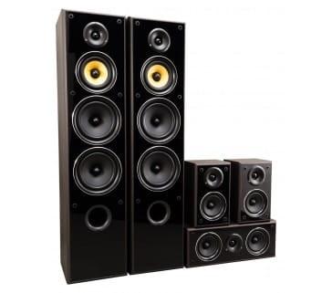 Taga Harmony TAV-606 V.3 5.0 Speaker Package + Denon AVR-X580bt 5.2 Channel AV  Receiver