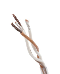 Melodika Close-up of wire with brown and white insulation