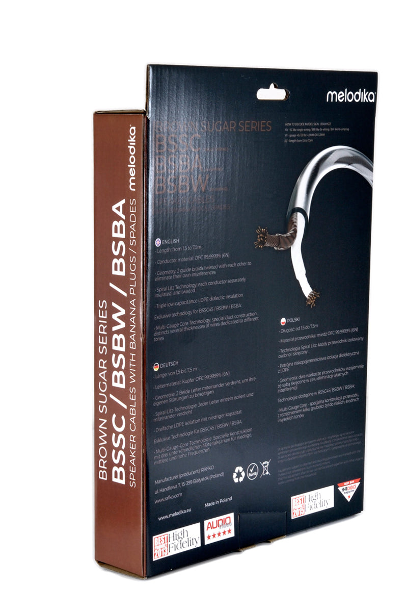 Melodika Brown Sugar BSSC38 Speaker Cable