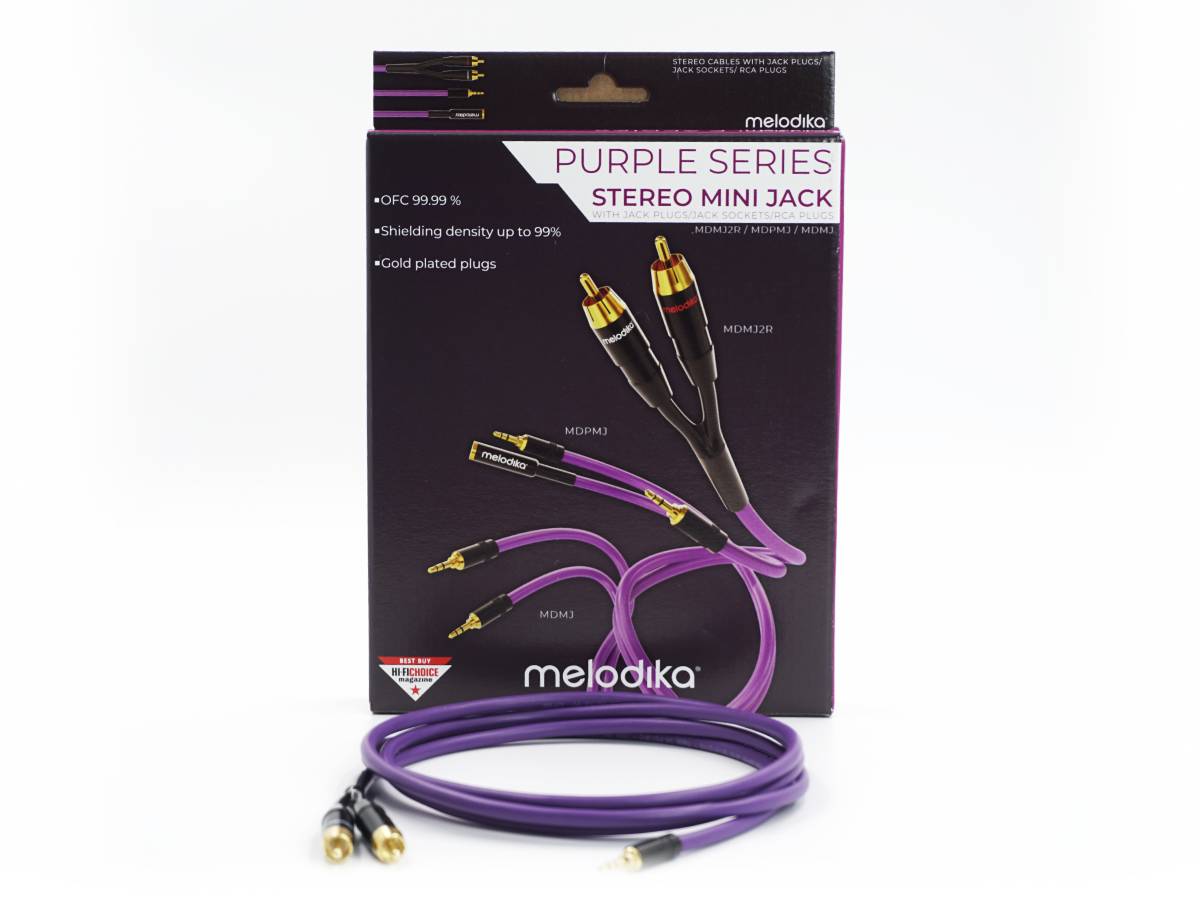 Melodika Purple MDMJ2R05 stereo jack cable