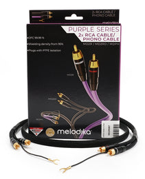 Melodika Purple MDPHD05 2xRCA  Phono Cable With a Grounding Wire
