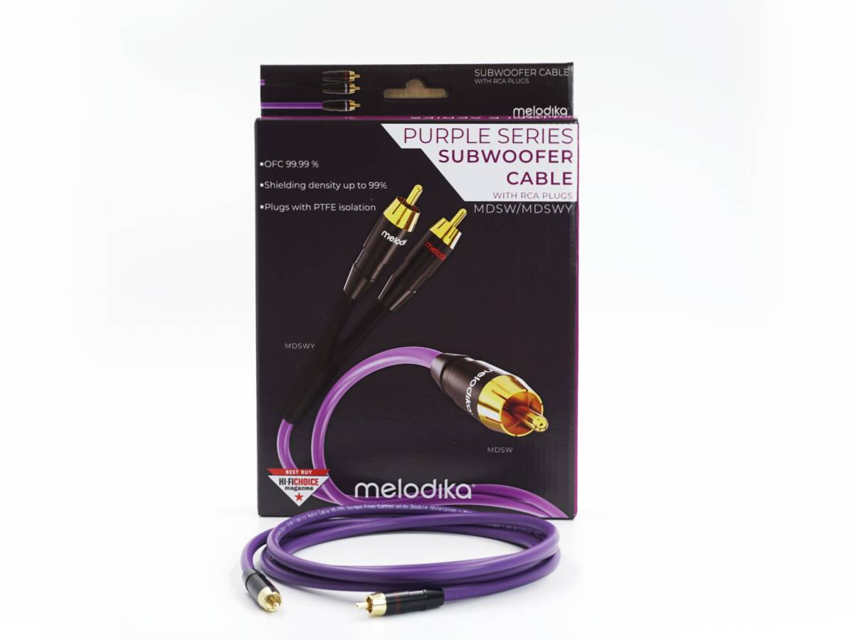 Melodika Purple MDSW05 / MDSW05G Subwoofer cable
