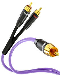Melodika Purple MDSWY05 /MDSWY05G 1x RCA – 2 x RCA  Subwoofer Cable Y-Type