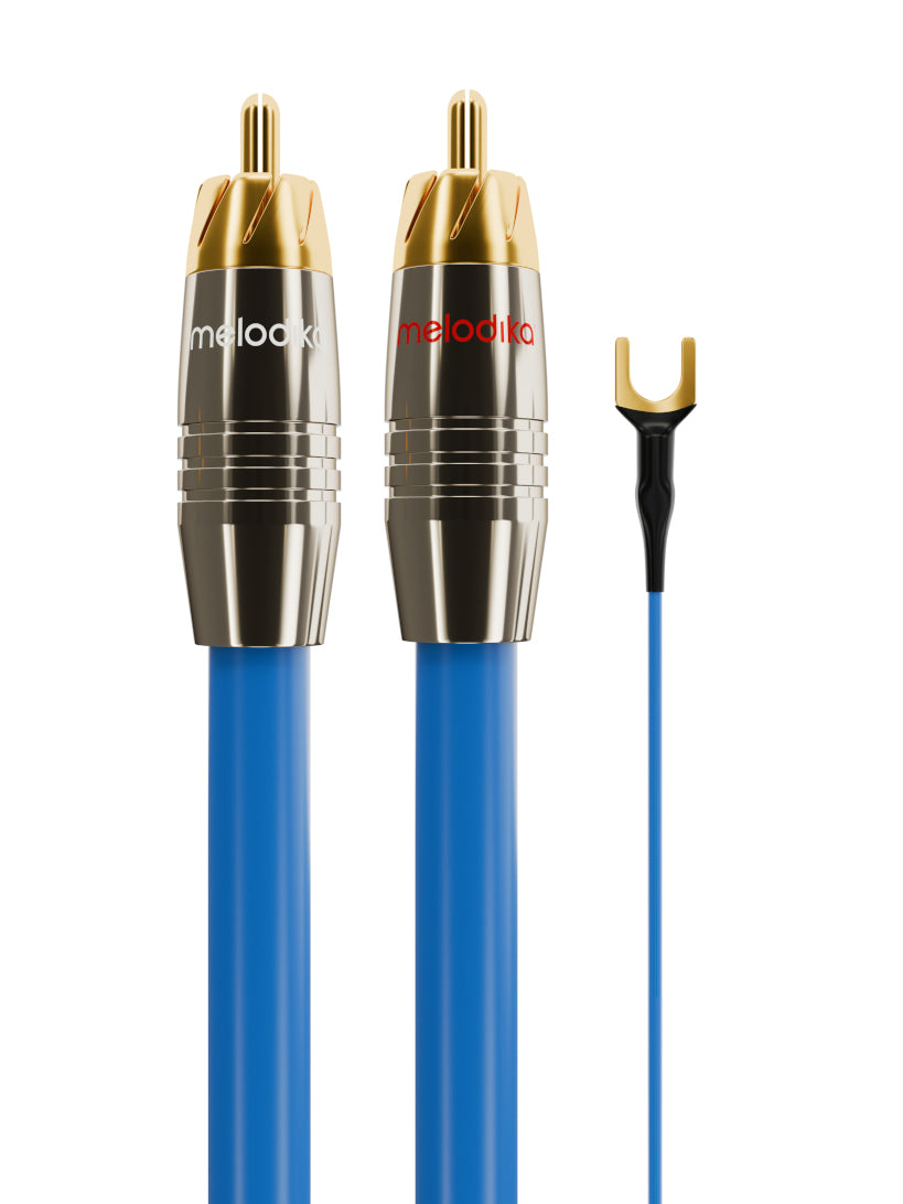 Melodika Sky Blue SBPH05 Interconnect Phono 2 x RCA – 2 x RCA with Grounding Cable