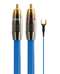 Melodika Sky Blue SBPH05 Interconnect Phono 2 x RCA – 2 x RCA with Grounding Cable