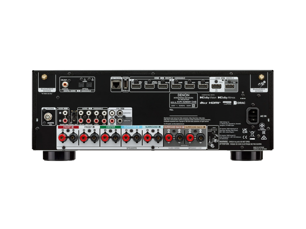 Denon AVR-X2900H 7.2-Channel AV Receiver