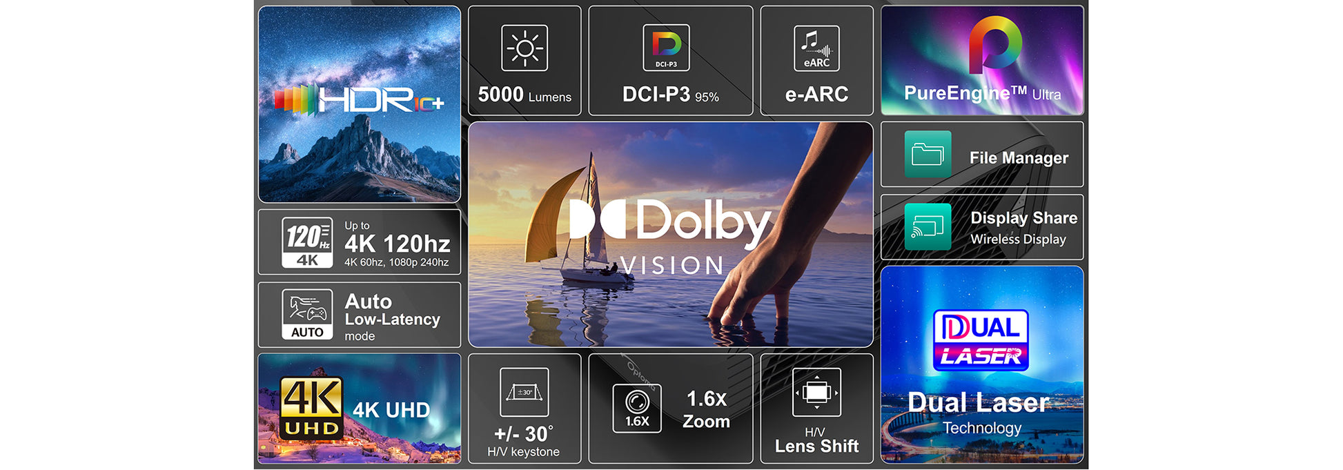 Optoma UHC70LV  4K UHD Dual Laser Home Cinema Projector