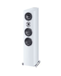 HECO FLOORSTANDING SPEAKERS CELAN REVOLUTION 7 WHITE SATIN/ ESPRESSO VENEER PAIR