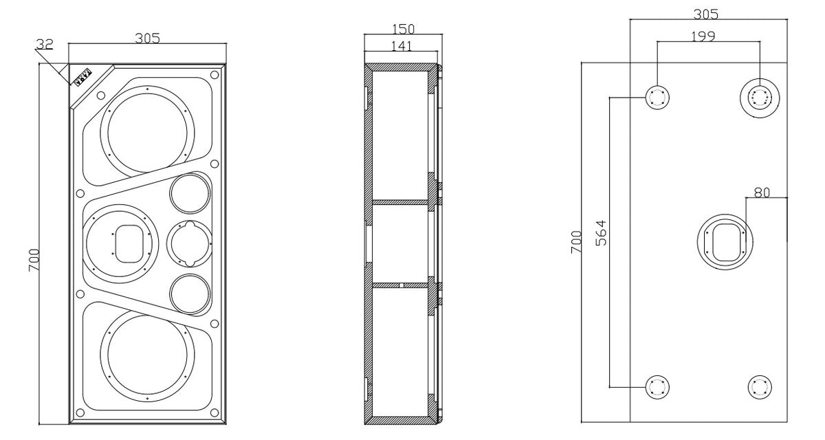 Taga Harmony Platinum LCRS V.4 On-Wall Speaker