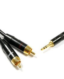 Audio cable with RCA and 3.5mm jack connectors 