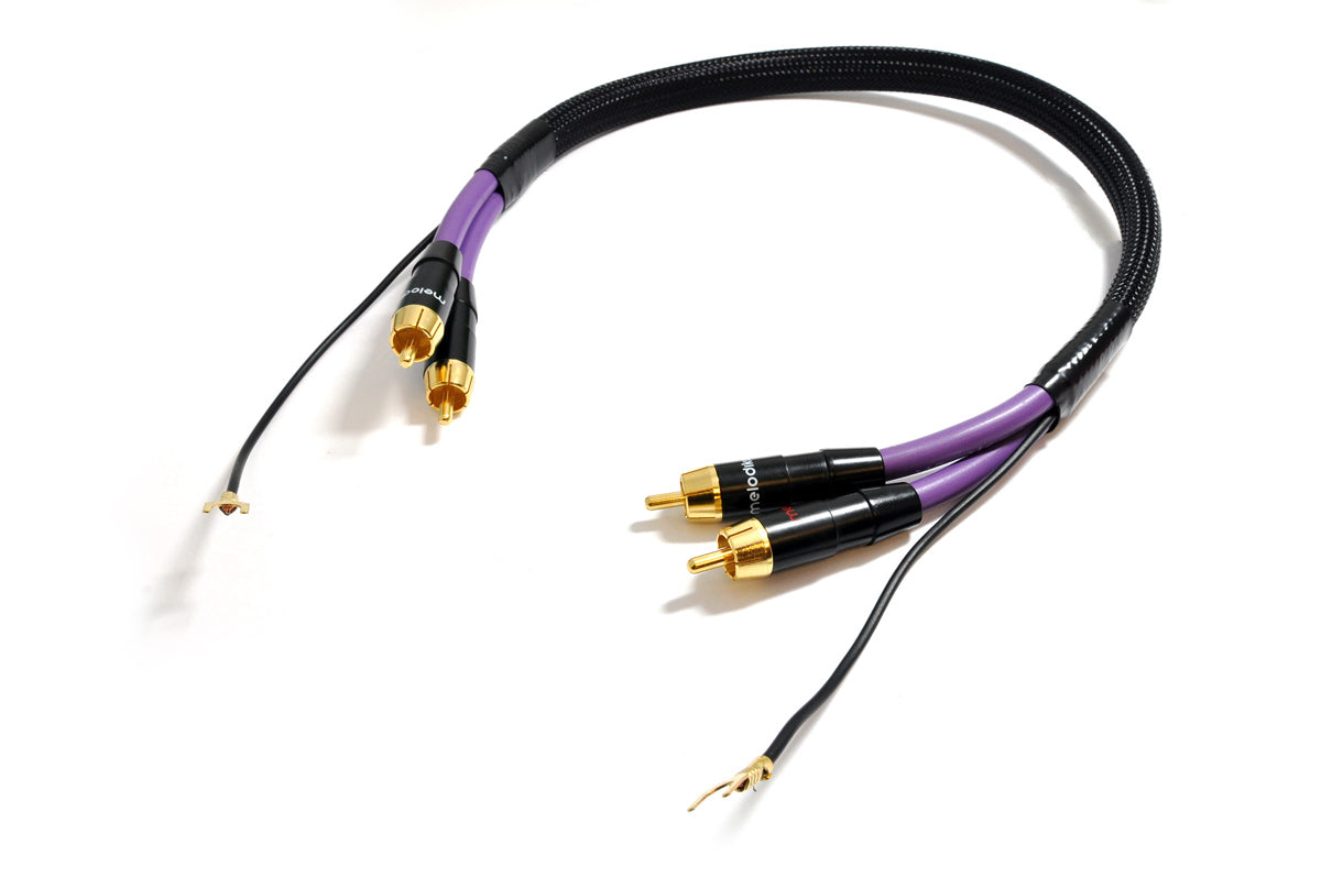 Melodika Purple MDPH05 2 x RCA – 2 x RCA  Phono Cable With Ground Wire